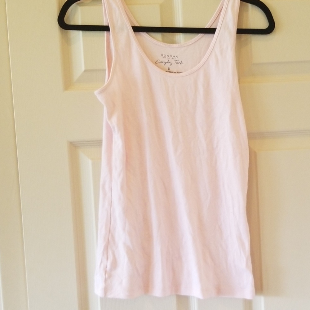 Light pink cotton tank top